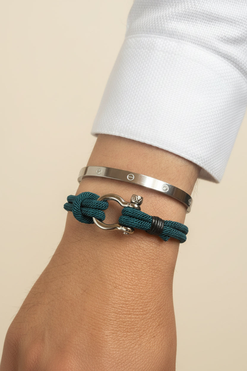 Bracelet Ancre vert