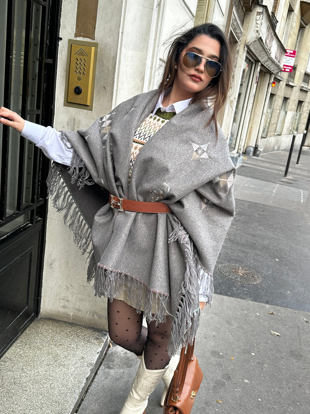 Écharpe Artisanale gris