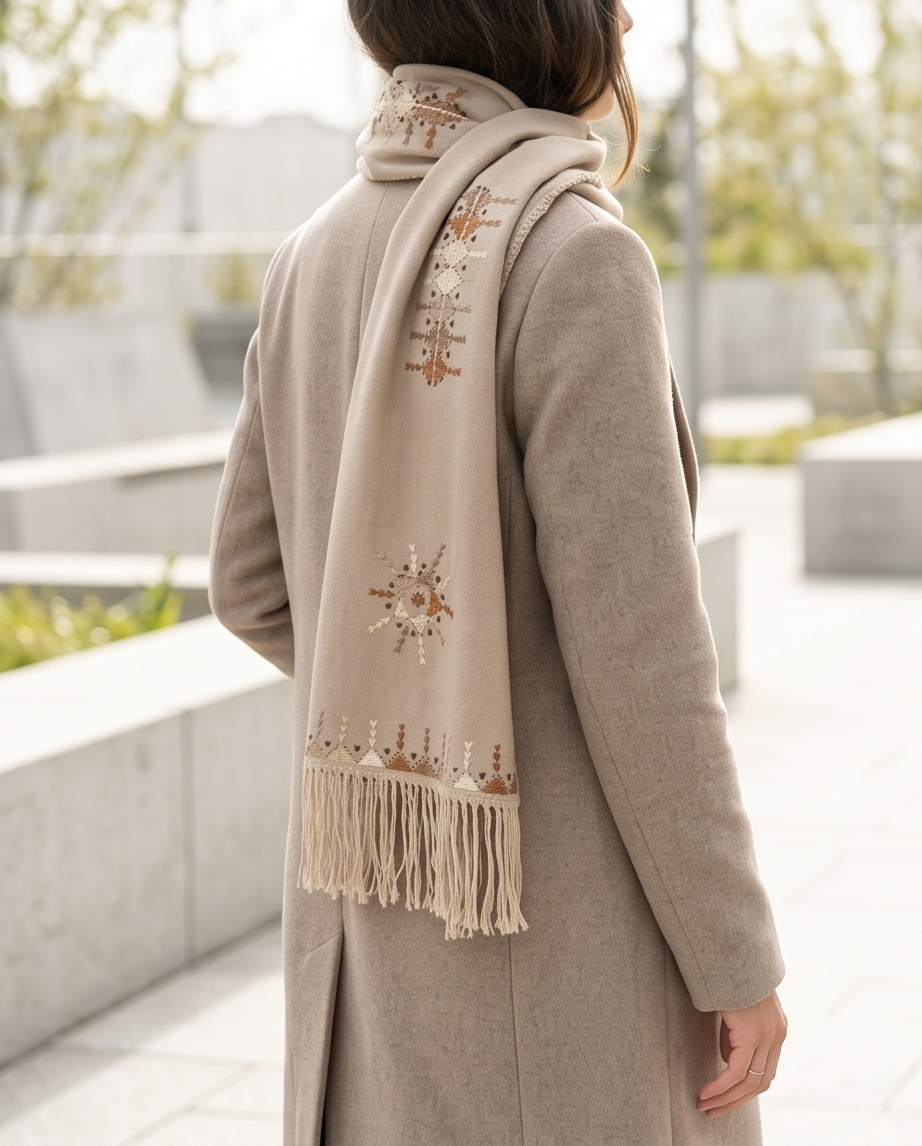 Écharpe beige (Wbar)