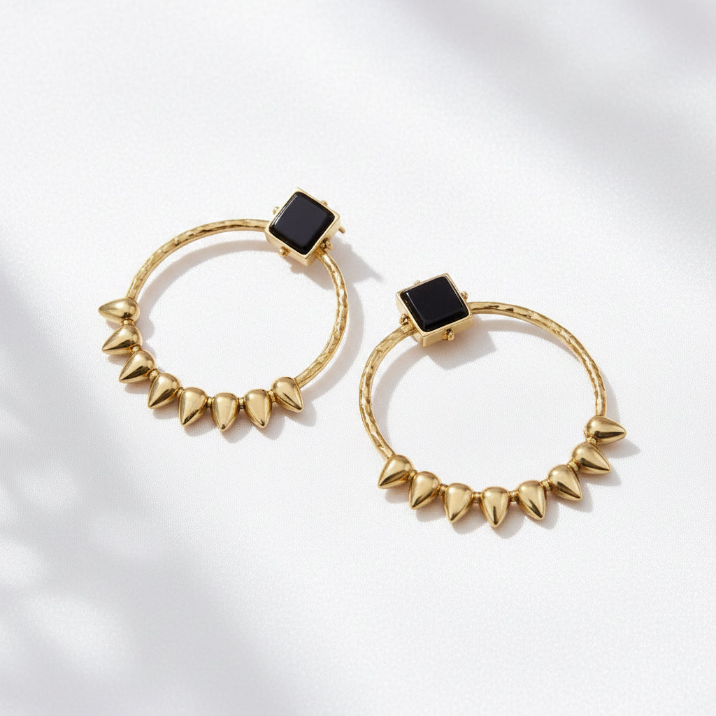 Boucles d’oreilles pierre d’Onyx